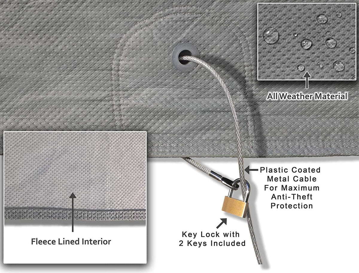 SUV Car Cover 184 inches Long Outdoor with Cable Lock, Bag & Wind Straps Y560197