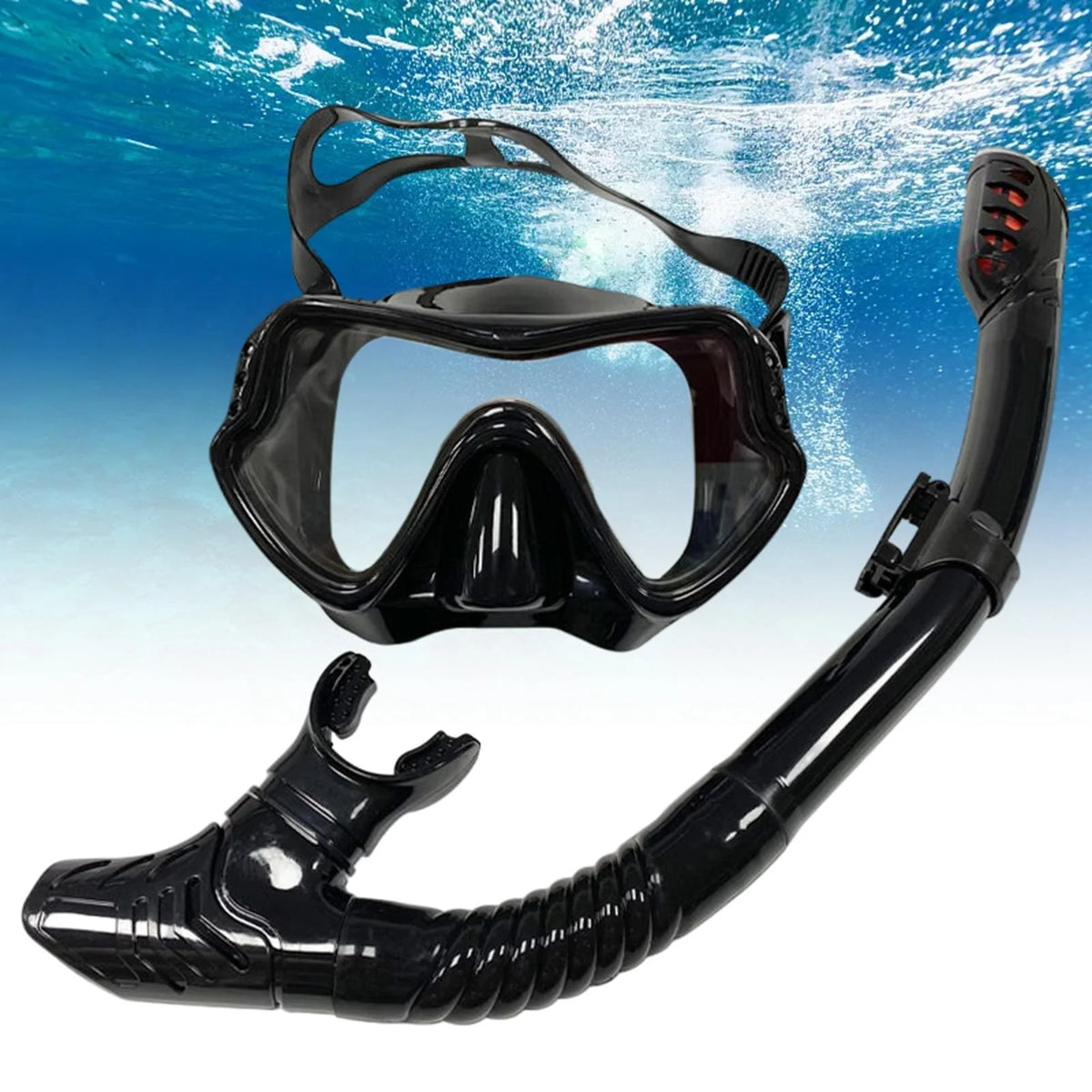 Black Panoramic Snorkeling Set U6730
