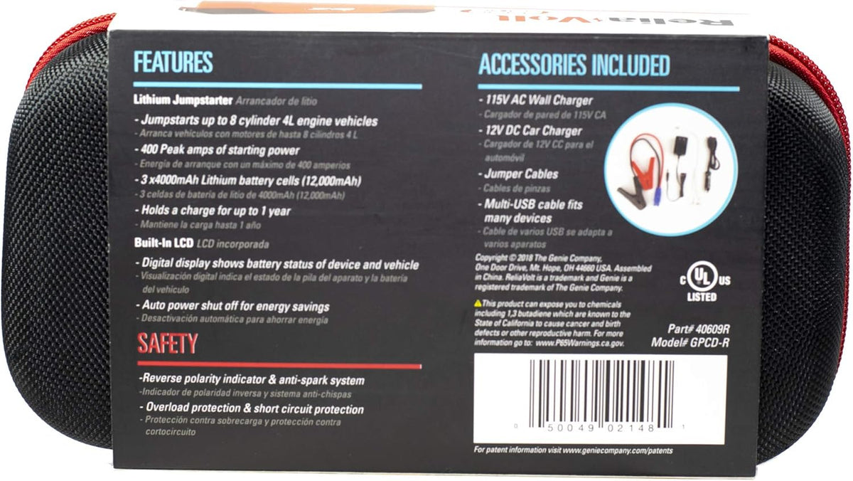 Car Jump Starter and Battery Booster, Phone Charger Portable Power Pack, Pack of 2 L5168
