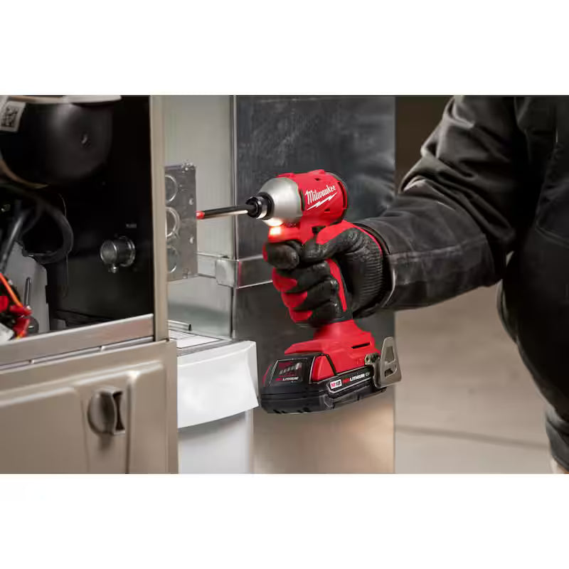 18V Brushless Cordless 1/4 in. Impact Driver Kit with 2.0 Ah Batteries and Charger Y3786