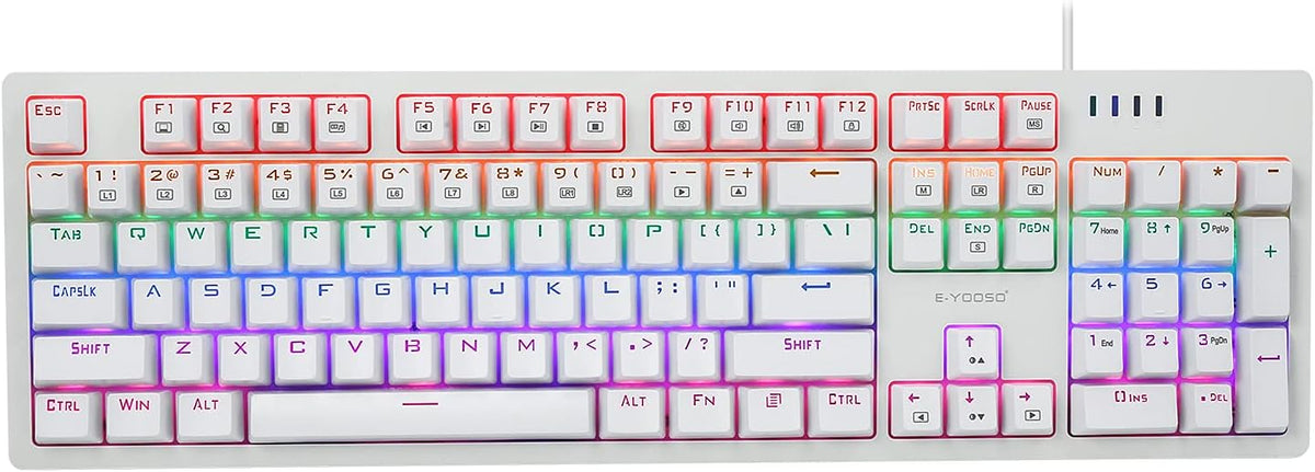 104 Keys Red Switches Gaming Keyboard V7542