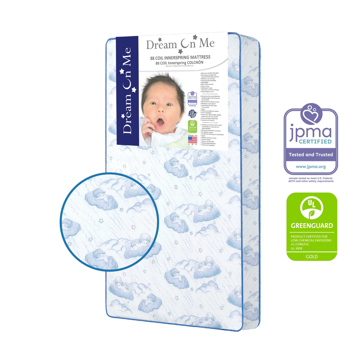 5 88 Coil Crib & Toddler Mattress I88784