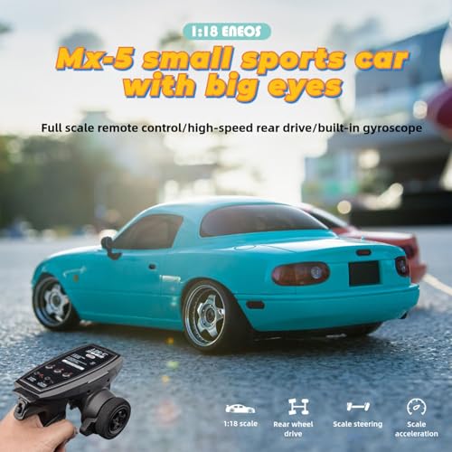 1/18 RC Drift Car 2.4GHz RWD with Gyroscope Blue A547213