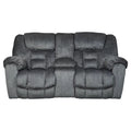 Granite Reclining Loveseat with Console W3974
