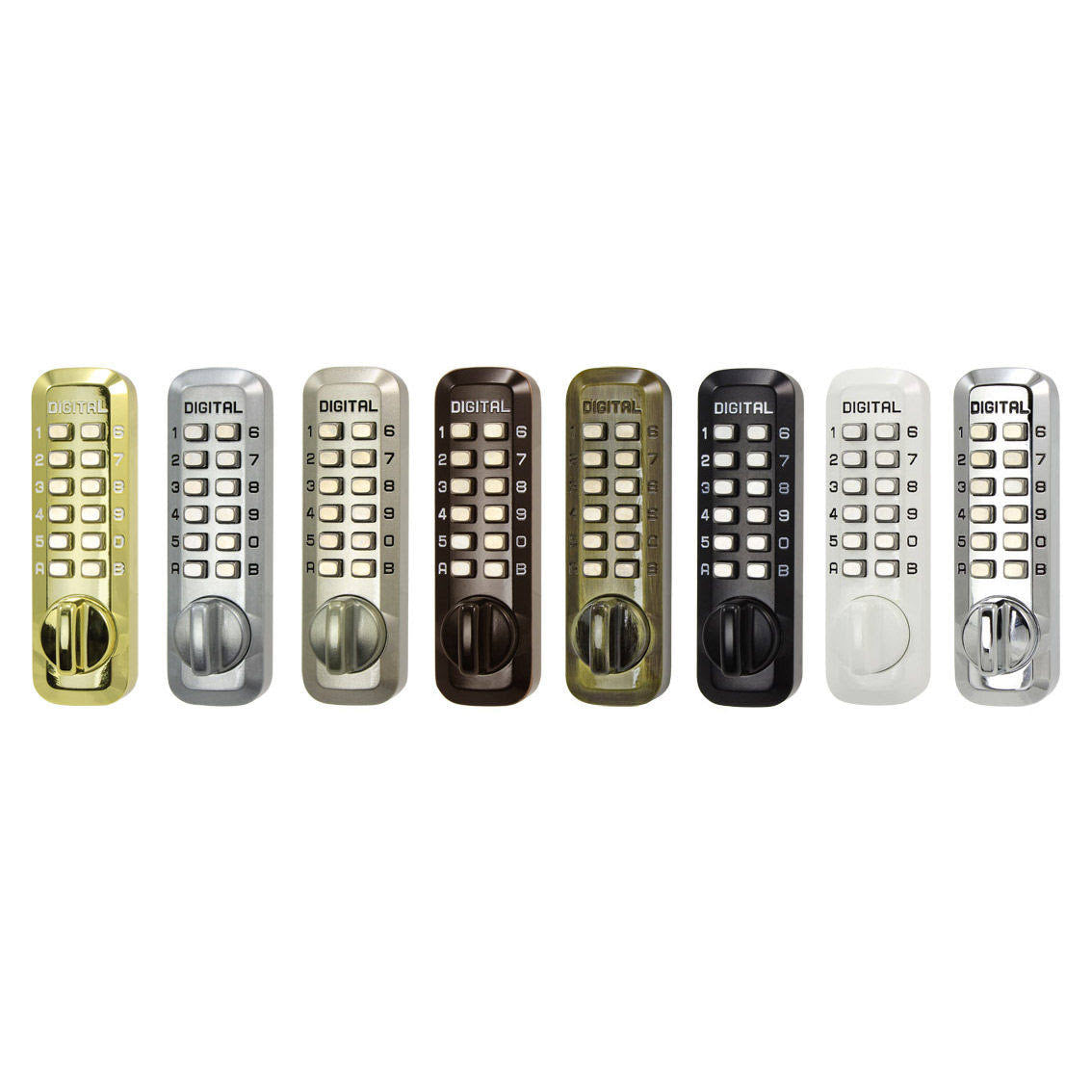 Satin Chrome Mechanical Keyless Deadbolt Double Combination Door Lock U7804