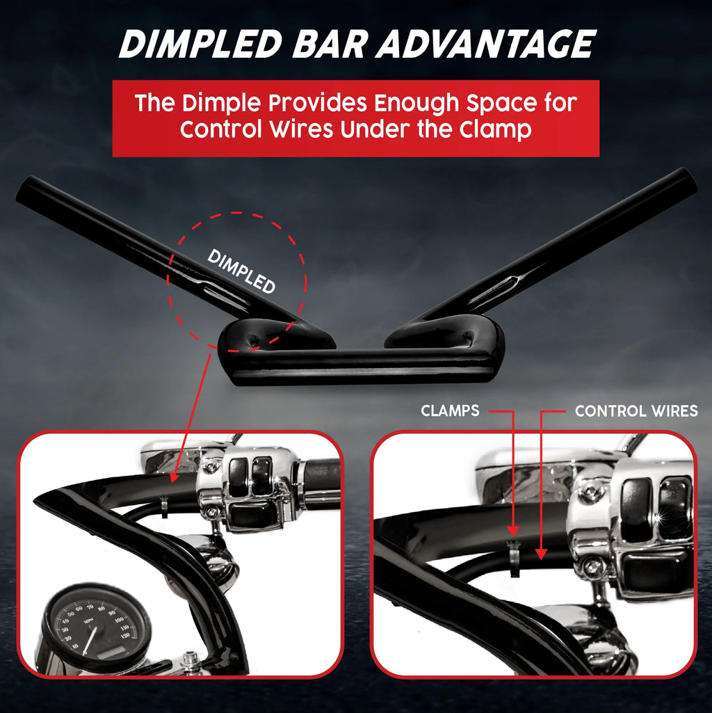 Black Z-Bar Handlebar 1 Inch A9716