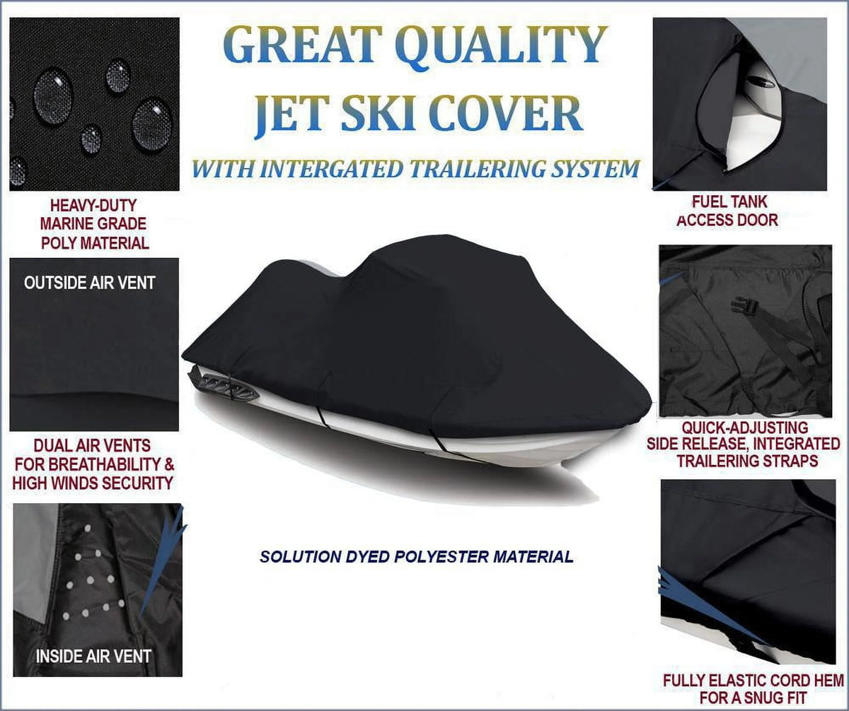 Black 600D Jet Ski Cover V302