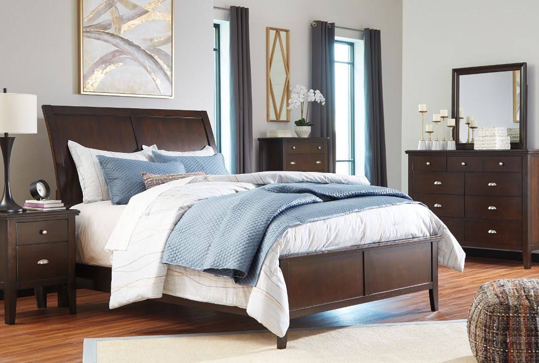Two Drawer Night Stand in Brown A3498
