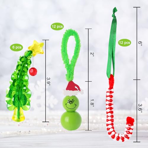 Christmas Beaded Ornament Kit, 30 Sets S61433