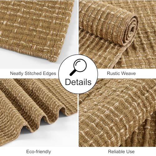 Small 3x5 Washable Low Pile Braided Rug D17115
