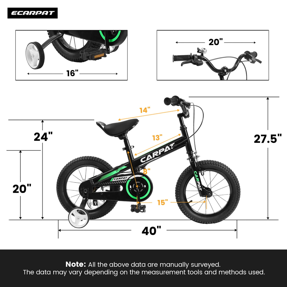 14 Inch Boys Bike with Training Wheels B43014
