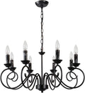 8 Lights Black Rustic Chandelier Ceiling Light Fixture Y4973