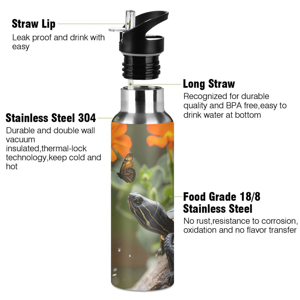 Insulated Stainless Steel Water Bottle with Straw Lid, 20 oz G9667