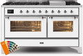 60 Dual Fuel Propane Gas Range with Chrome Trim U713