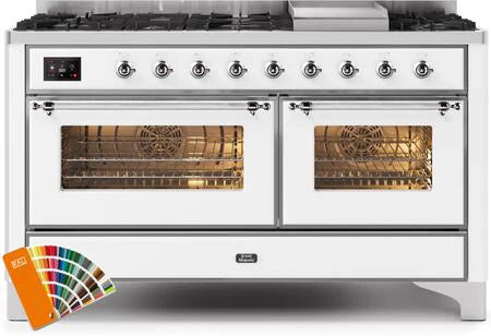 60 Dual Fuel Propane Gas Range with Chrome Trim U713