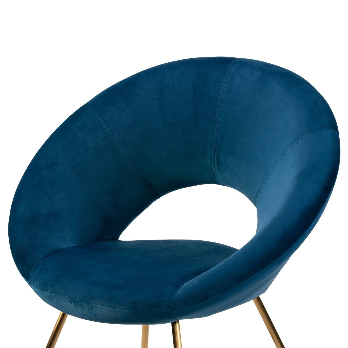 Blue Velvet Dining Chair with Metal Legs K234