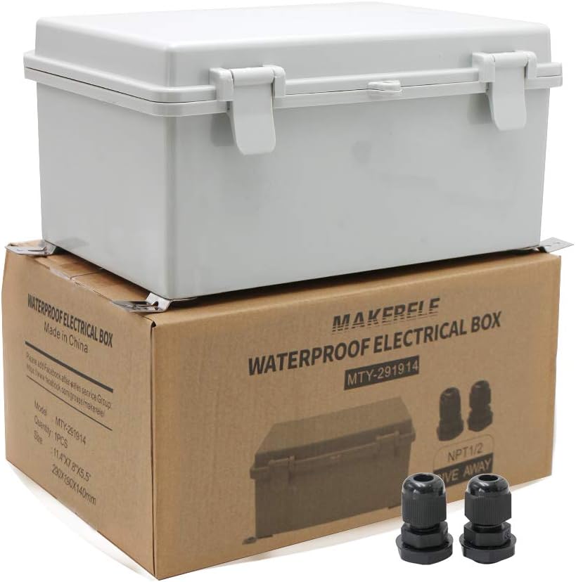 Waterproof ABS Plastic Electrical Box with Wall Bracket IP65 W24064
