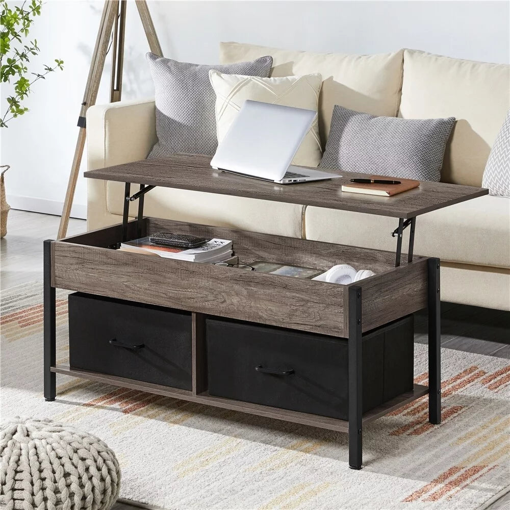 Lift Top Wood Coffee Table with Storage Baskets Z476987