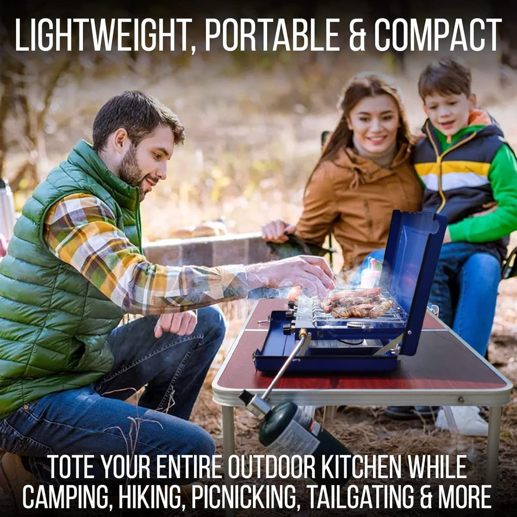 2 Burners Portable Propane Gas Cooking Stove A568091