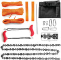 53" Rope Saw Chain with 68 Sharp Teeth & 100 Feet Rope Kit, Pack of 2 C349650