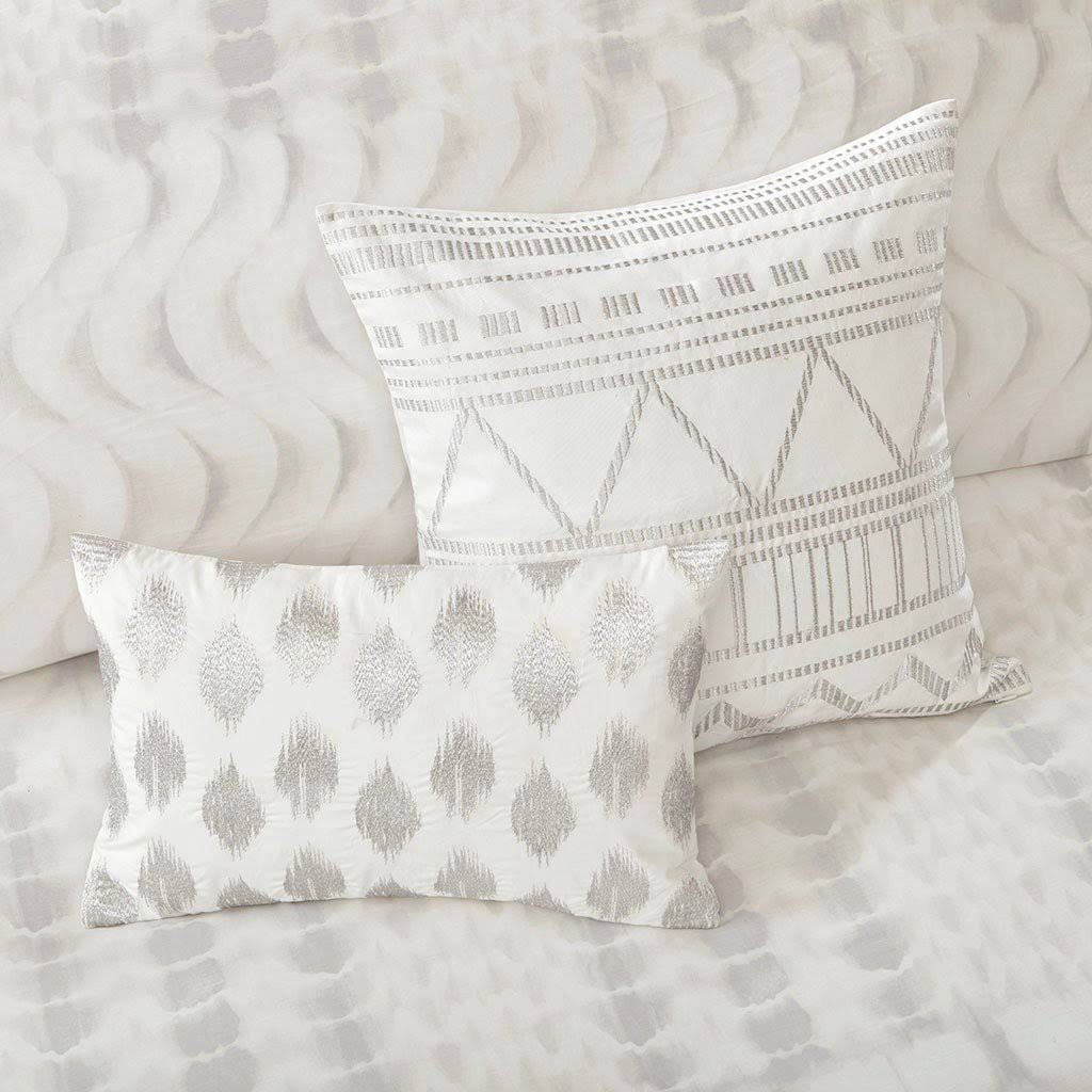 Grey King/Cal King Cotton Duvet Cover Mini Set L12724