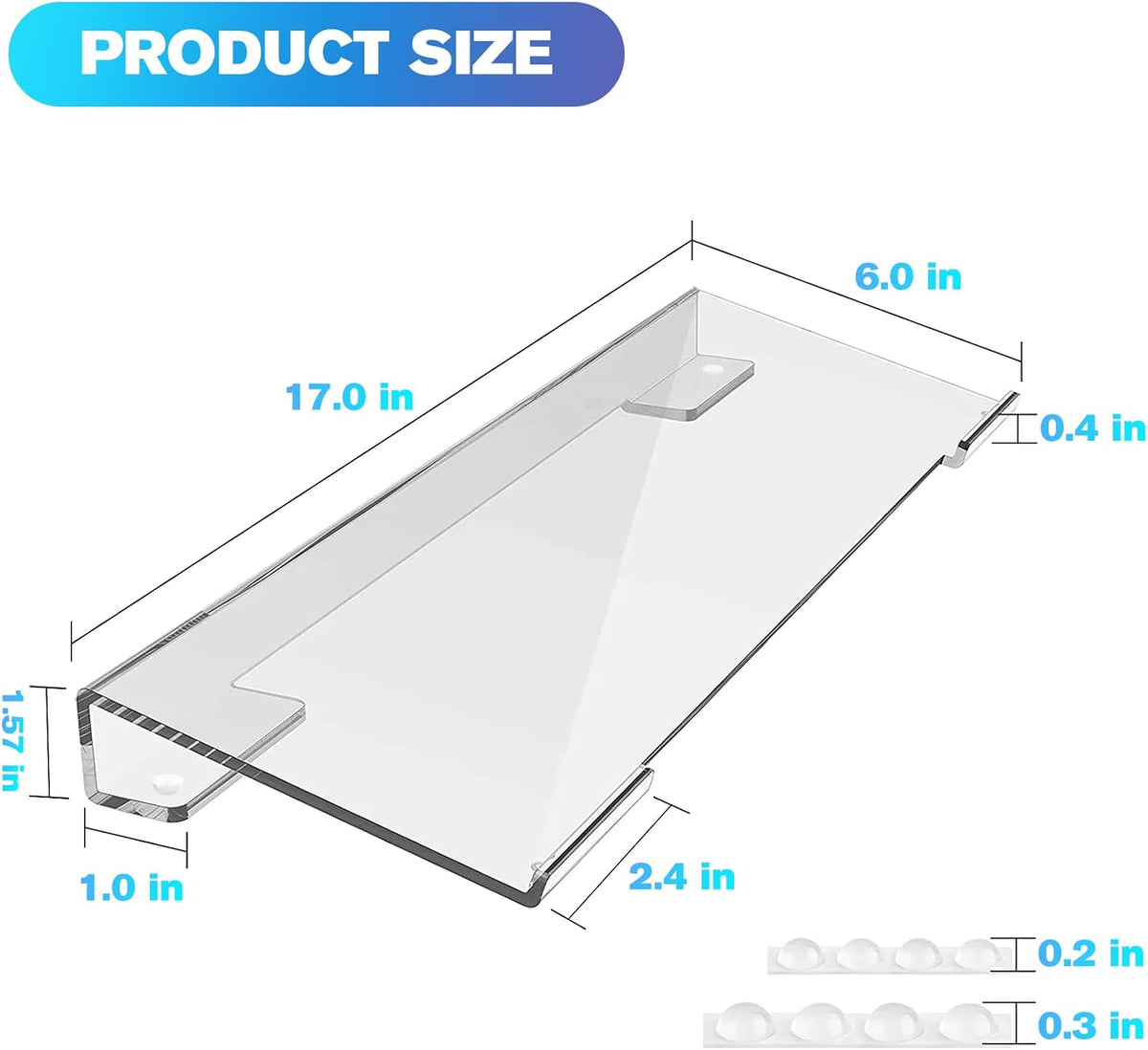 Clear Acrylic Adjustable Keyboard Stand I659287