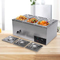 600W 110V 6 Pots Pans Commercial Stainless Steel Food Warmer J945923