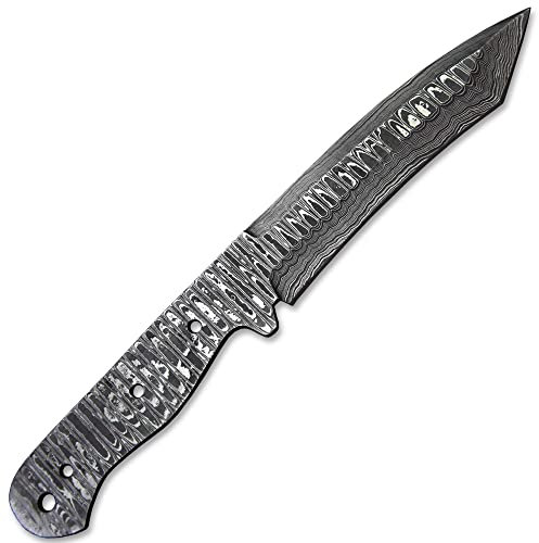 Damascus Steel Tanto Hunting Knife Blade Billet Q809313