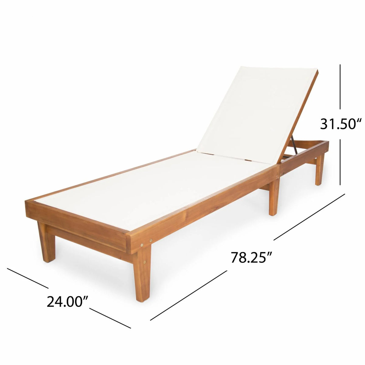 Outdoor Mesh and Wood Chaise Lounge Set of 2 Dark Grey F797176