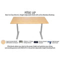 Gray Natural Bamboo Adjustable Computer Desk T769993