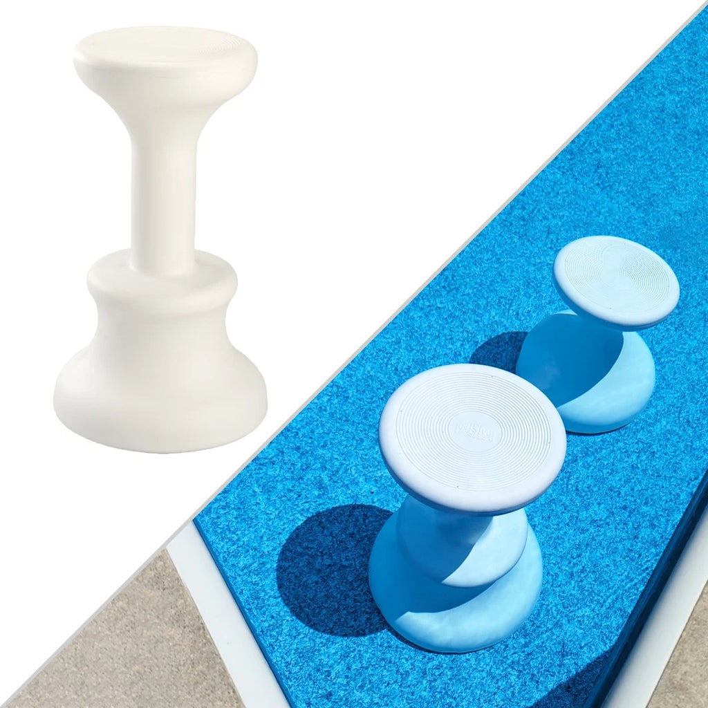 White 30 Inch Submersible Pool Stool with Foot Rest G634