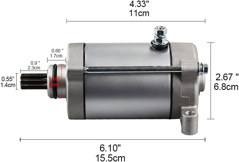 Starter Compatible with Yamaha Grizzly 660 Kodiak 400 Rhino 660 2001-2007 Pack of 2 Z6662
