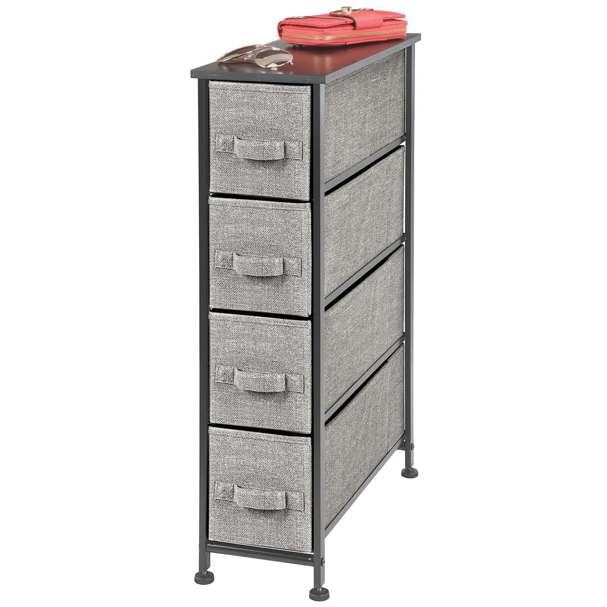 Narrow 4 Fabric Drawers Dresser B4973