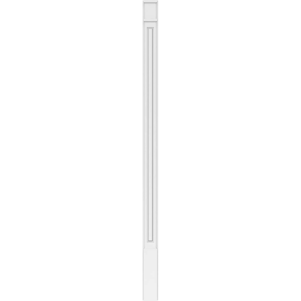 Raised Panel PVC Pilaster with Capital and Base (Pair) T6238