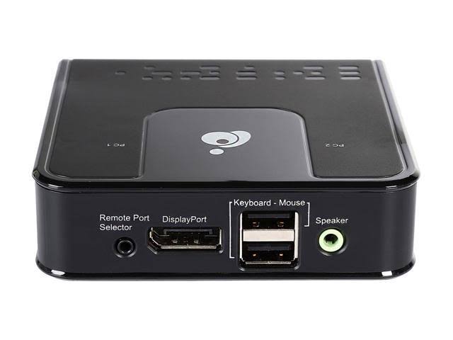 4K DisplayPort KVM Switch with Audio Cables Included, 2 KVM Ports D9243