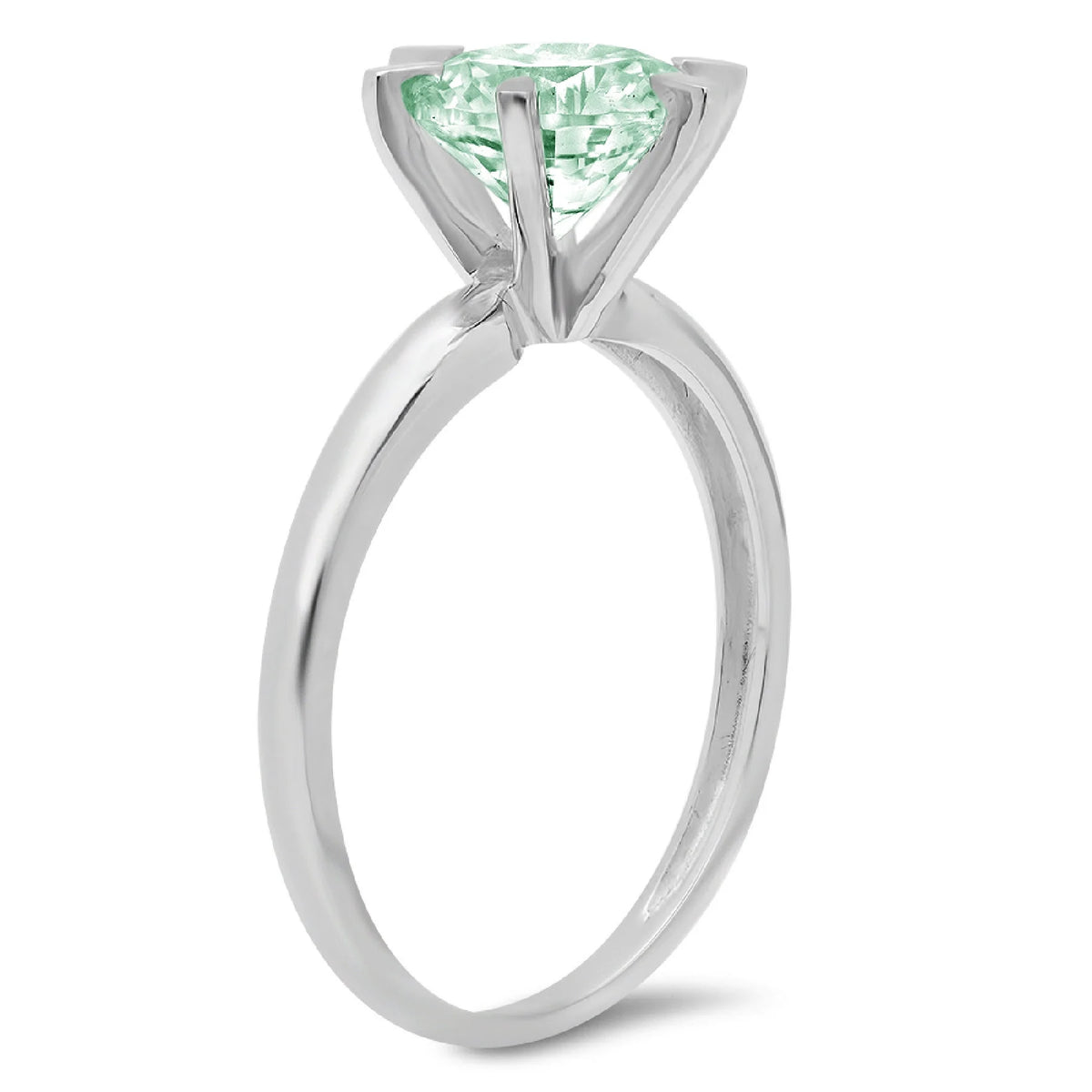 18k White Gold Solitaire Ring H4380
