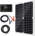 20W 12V Monocrystalline Solar Panel Kit with 10A Charge Controller Q387
