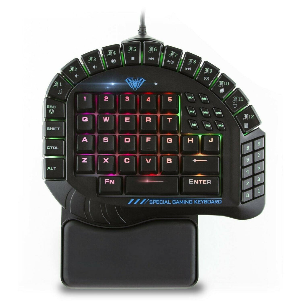 One-Hand Gaming Keyboard Mechanical RGB Backlight S380603