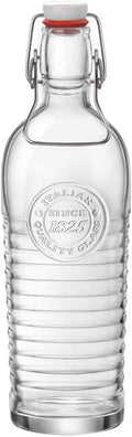 37.25oz Glass Water Bottle with Metal Clamp C4341