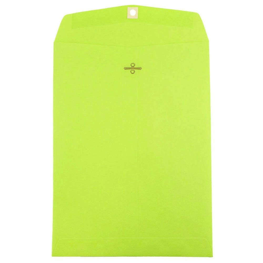 9x22 x 12x22 Catalog Envelopes, Clasp Closure, Ultra Lime, Pack of 100 Q4524