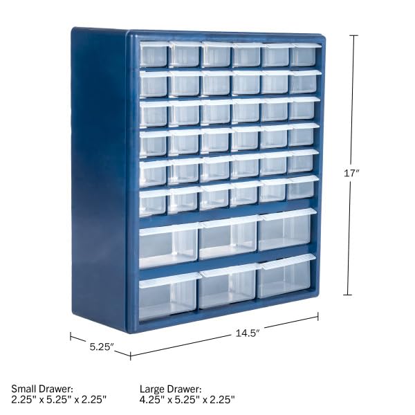 42 Compartment Plastic Storage Drawers S509
