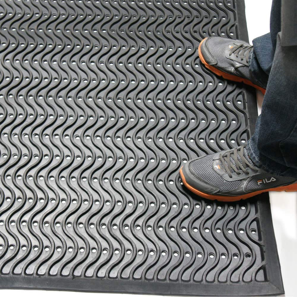 Black 3' x 5' Rubber Entrance Mats K373064