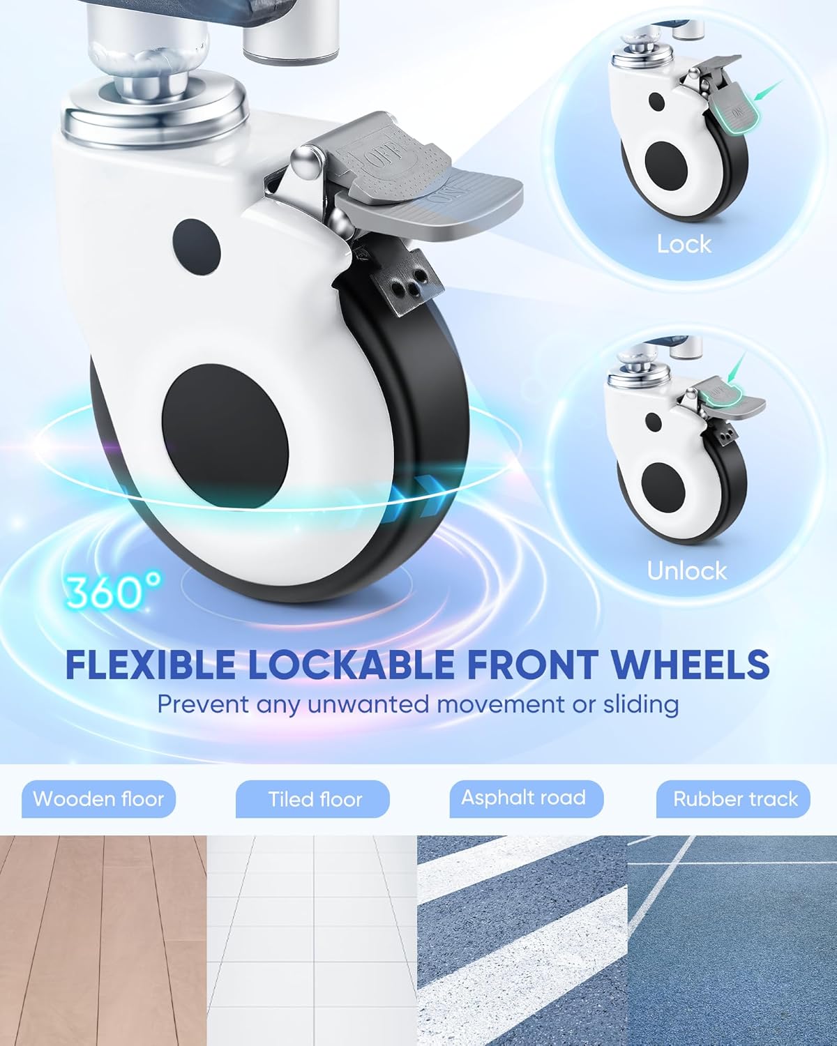 Folding Shower Chair with Wheels U2944