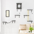 White 6 Pcs Cat Wall Shelves Set R129