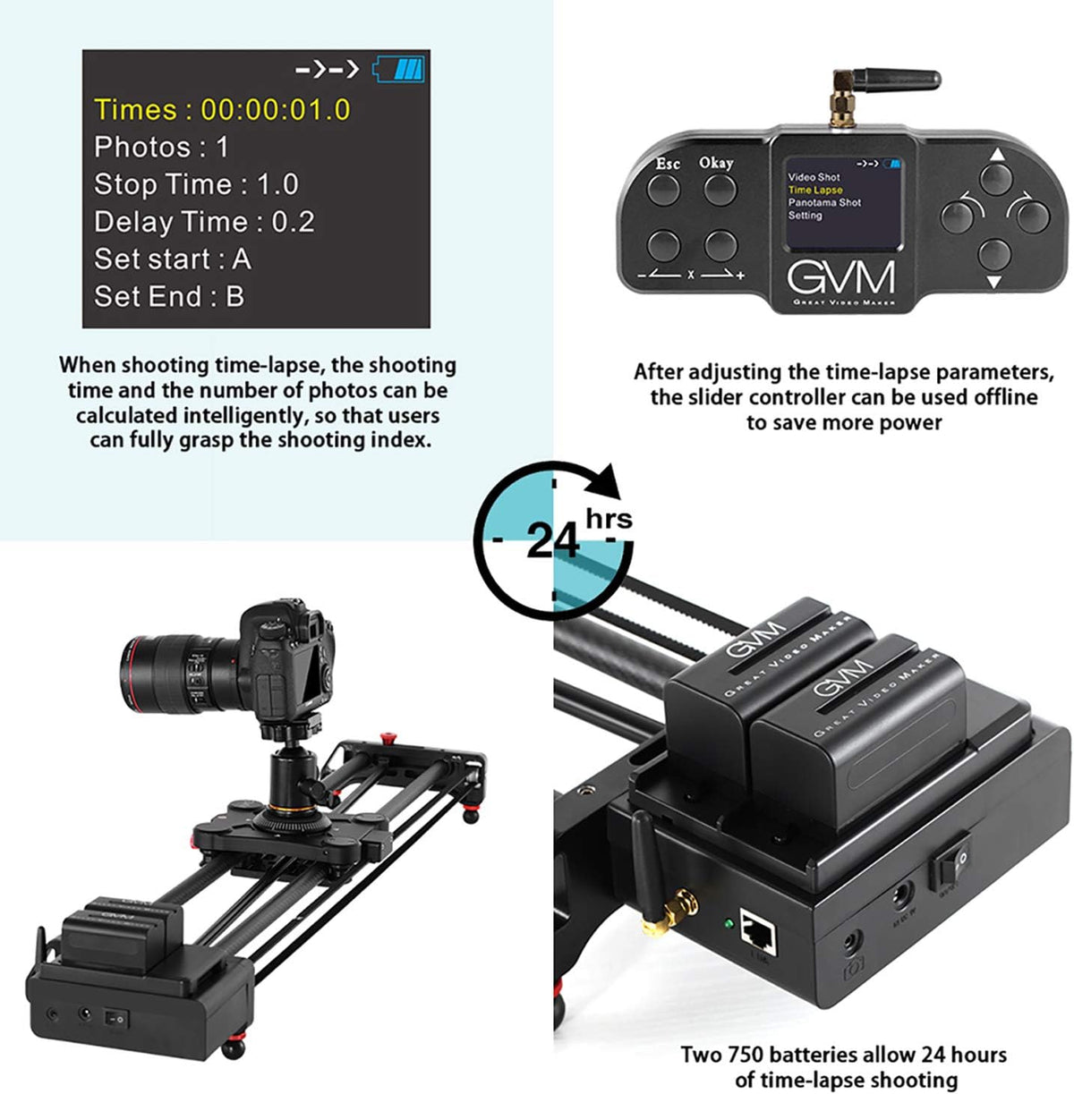 Wireless Carbon Fiber Motor Camera Slider W540