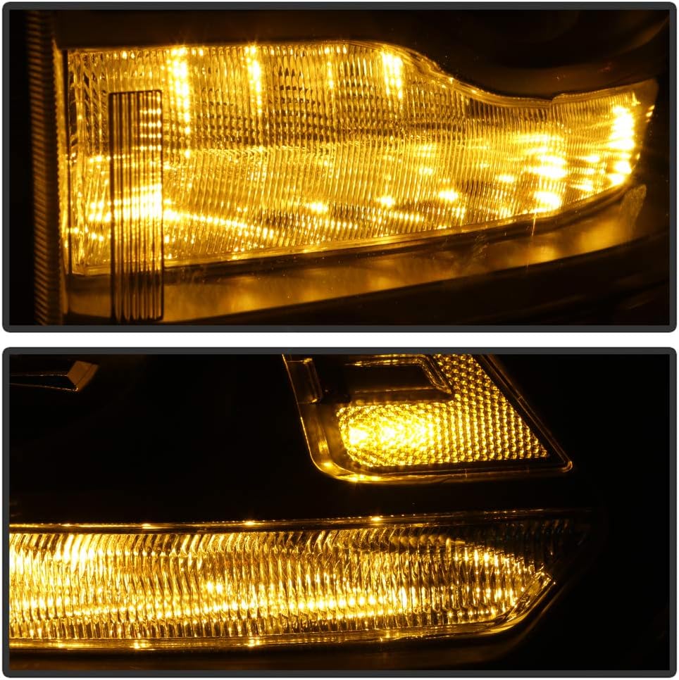 Black Headlights Headlamps Assembly Left+Right F245