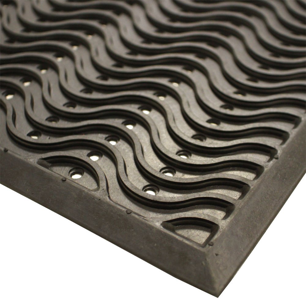Black 3' x 5' Rubber Entrance Mats K373064