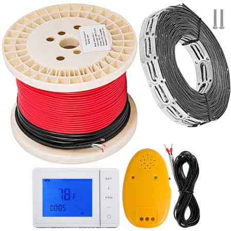 110V Electric Radiant Floor Heat Cable Set with Thermostat O702493