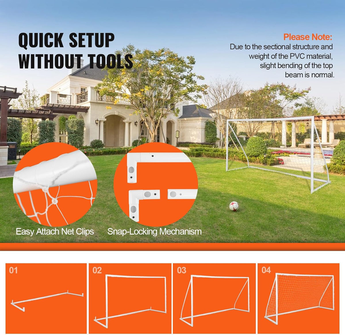 12x6 ft Portable Soccer Goal with Carry Bag Q29600