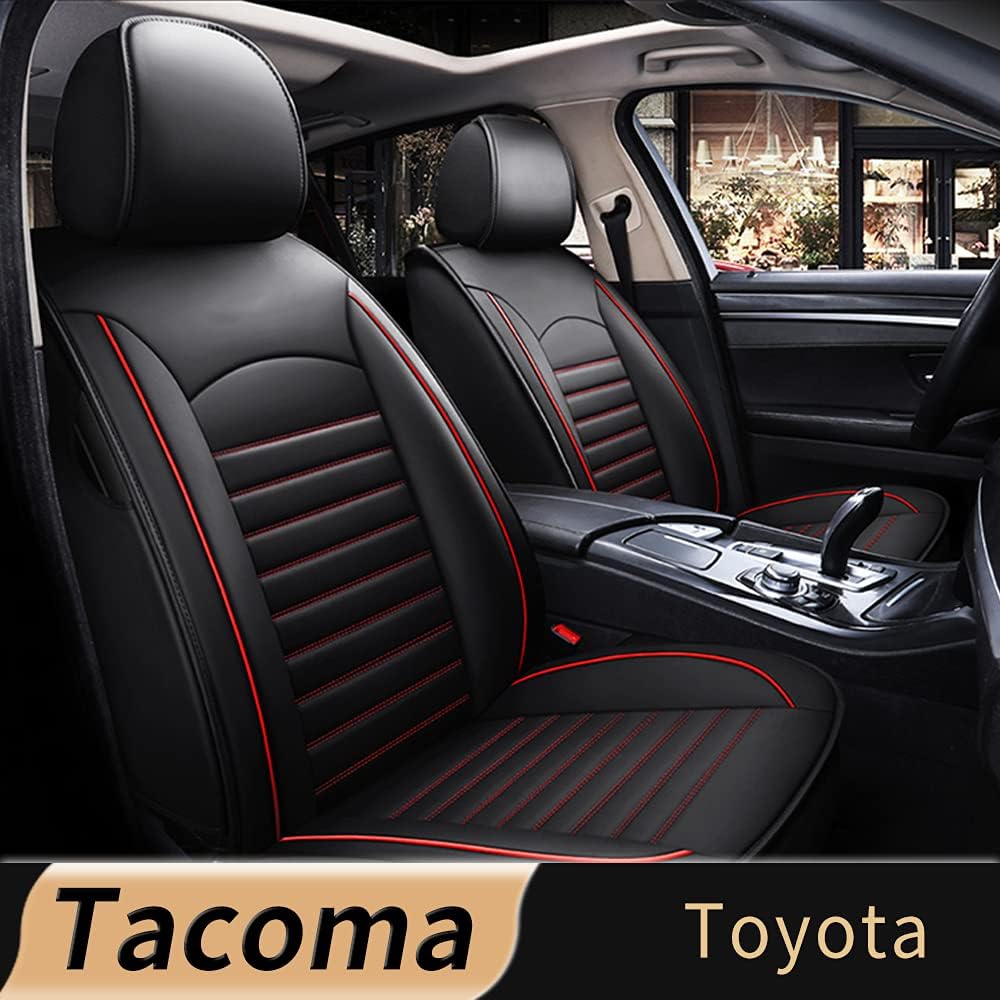Custom Fit Car Seat Cover, Black Faux Full Set with Airbag Compatible D49743